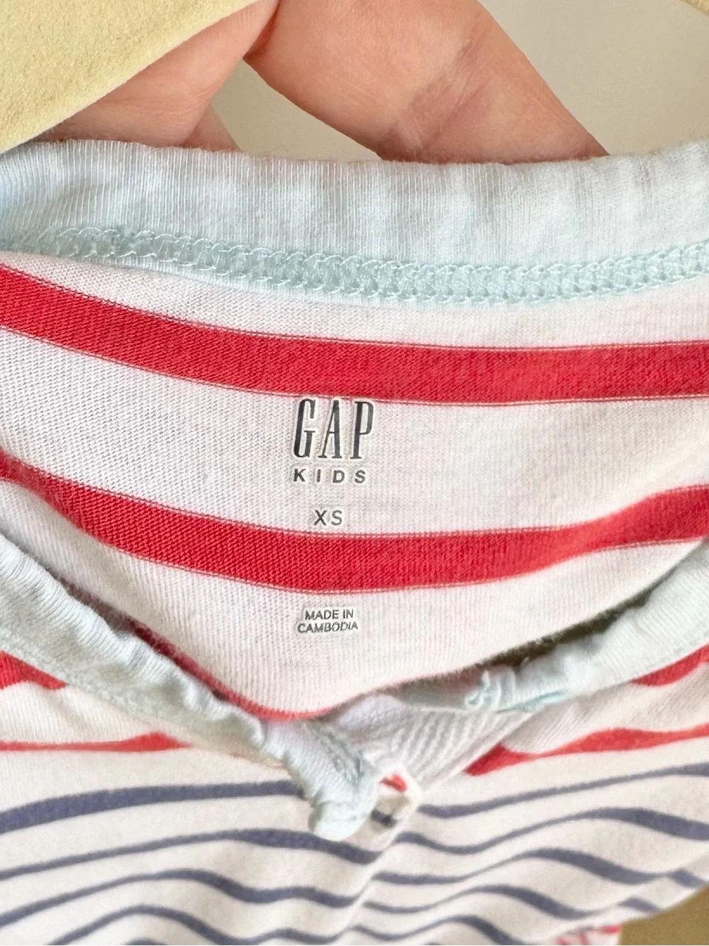 GAP Girls' Size XS Sleeveless Striped Dress in Red Navy Light Blue